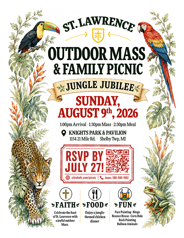 St. Lawrence Outdoor Mass & Family Picnic Poster