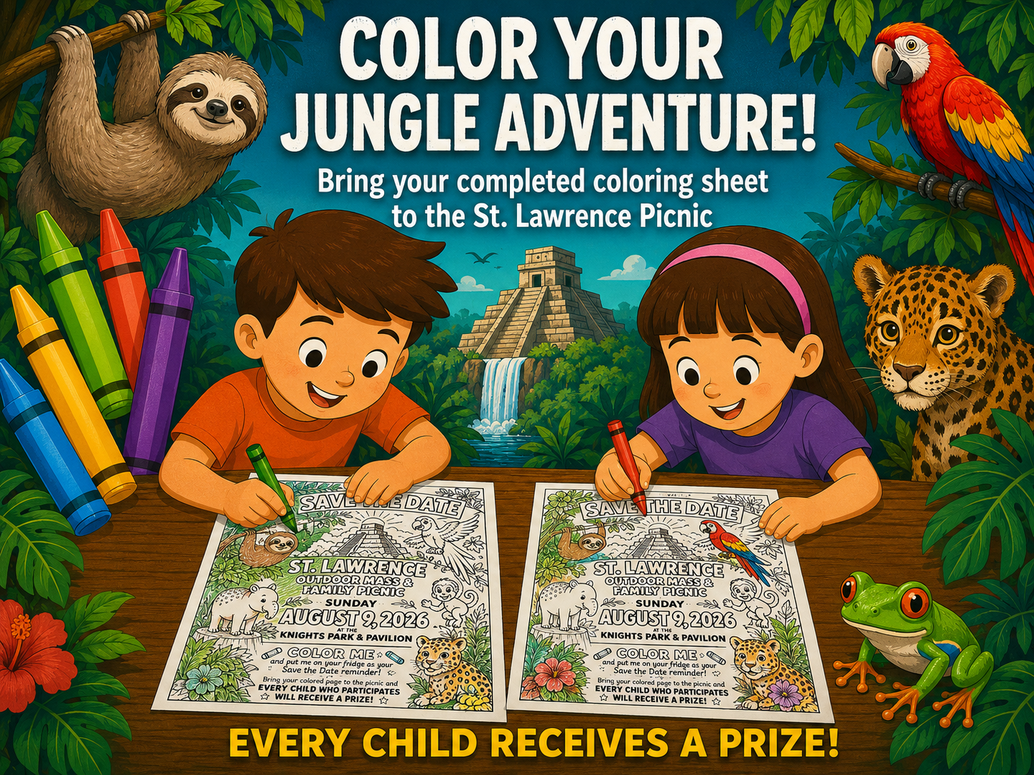 Jungle Jubilee Coloring Sheet